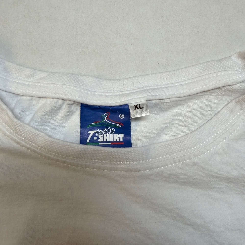Italia Logo Italy Crest Shield White Men’s XL T-Shirt - Picture 3 of 6